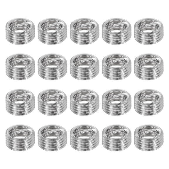 Uxcell 80pcs Wire Thread Inserts M8 x 1.25 x 1D Metric Helical Threaded Sleeve