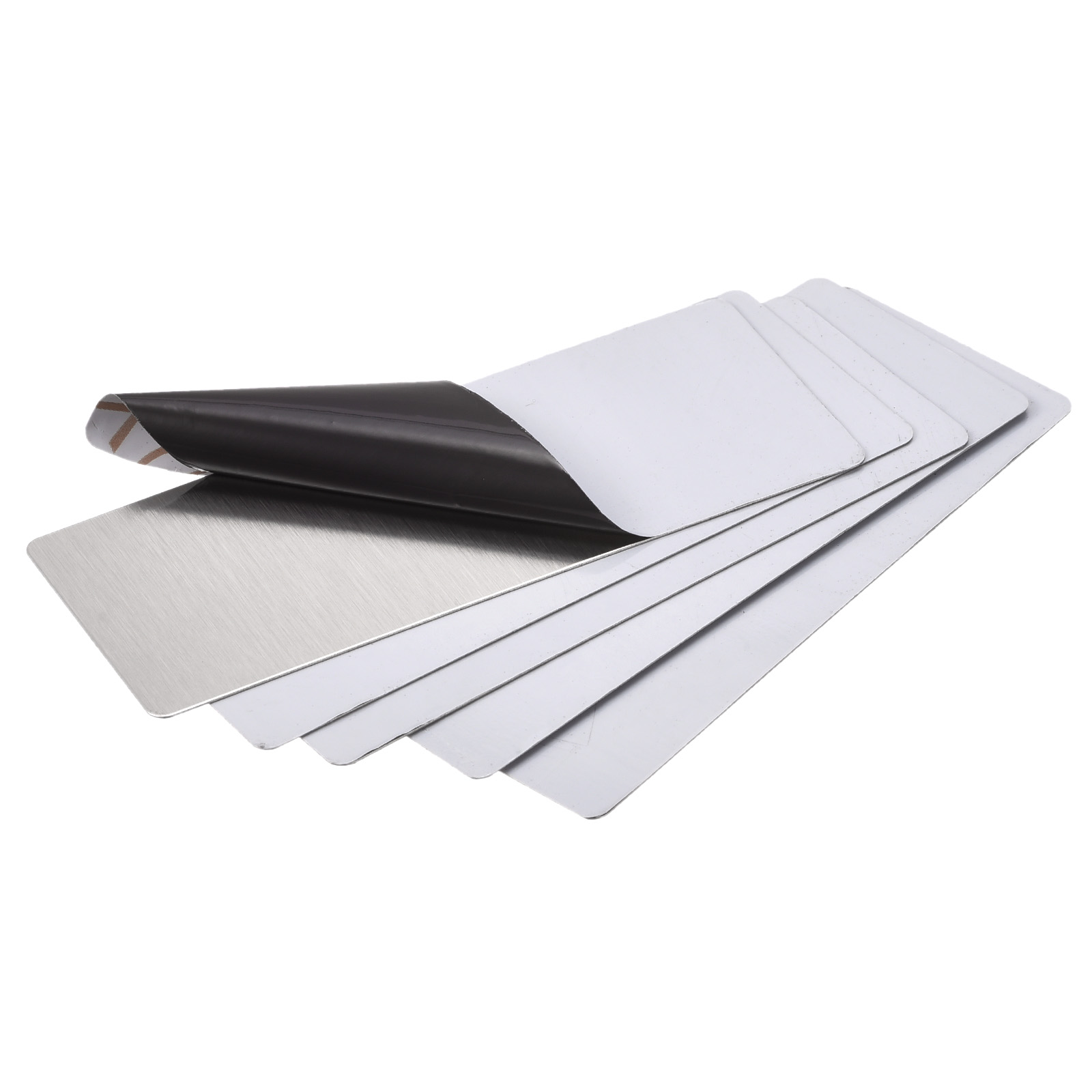 Uxcell 80x30x0.4mm 201 Stainless Steel Brushed Blank Metal Card Silver Tone 10 Pack - image 1 of 6