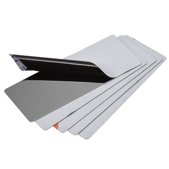 Uxcell 80x30x0.4mm 201 Stainless Steel Polishing Blank Metal Card Dark Gray 15 Pack