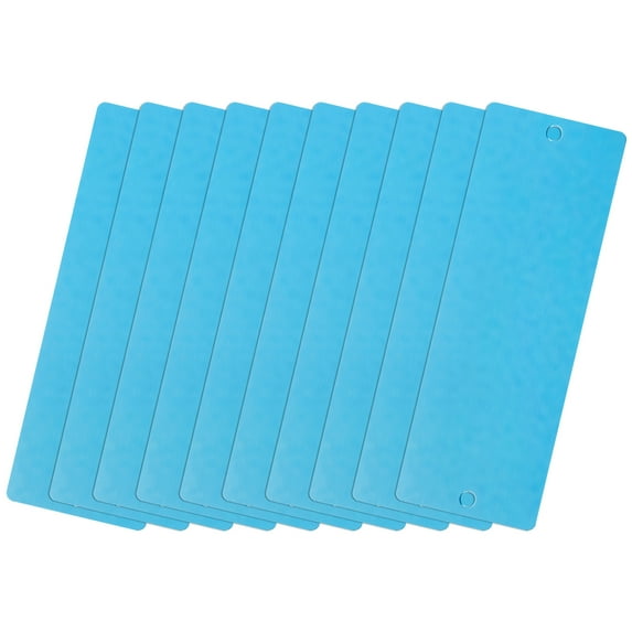 Uxcell 80x30x0.5mm Aluminium Blank Tags Engraving Blanks with 2 Hole, 10Pack(Water Blue)