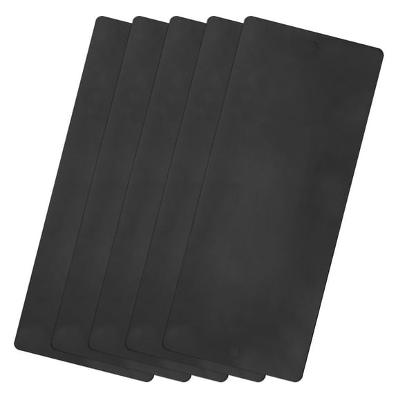 Uxcell 80x40mm Stainless Steel Blank Tags Engraving Blanks with 2 Hole, 5Pack (Black)