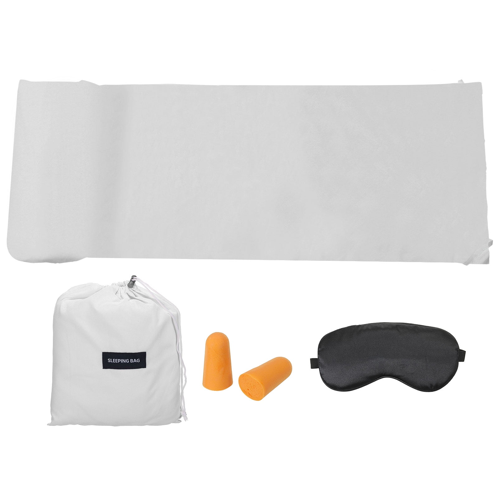 Uxcell 82.6x63 inch Sleeping Bag Liner Travel Hotel Camping Sleep Sheet Sack Set for Backpacking Silver