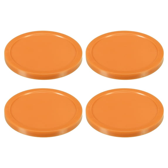 Uxcell 82mm/3.2 Inch Air Hockey Pucks, Air Hockey Heavy Replacement Pucks, Orange, 4 Pack
