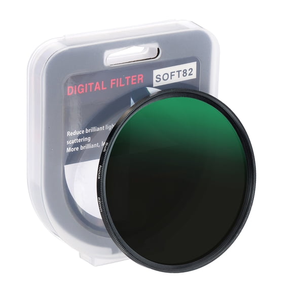 Uxcell 82mm Mist Filter, Soft Diffusion Filter Fog Effect Camera Lens Filter Slim Optical Glass with Lens Cap, Black