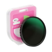 Uxcell 82mm ND Filter, Variable ND Lens ND2-ND400 Adjustable Neutral Density Filter Slim Optical Glass with Cap, Black