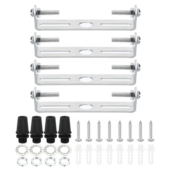 Uxcell 85mm Ceiling Light Plate Kit Light Fixture Mounting Bracket Plate Steel Crossbar for Pendant Wall Light 4 Set