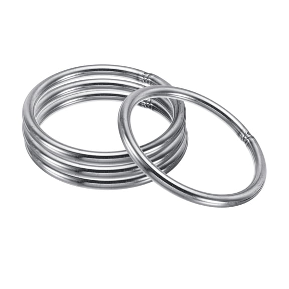 Uxcell Metal O Rings 4 Pack 304 Stainless Steel Round Rings for Hardware Bagsbelts Hanging Baskets 3.35 inch
