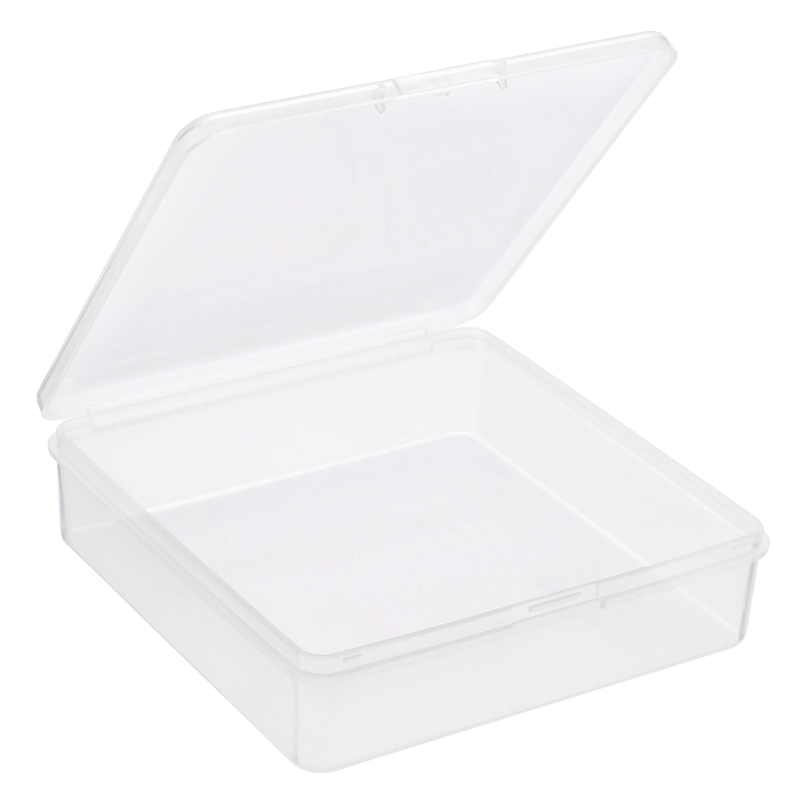 Uxcell 72x17mm Plastic Square Clear Storage Container Box with Lid