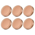 thumbnail image 1 of Uxcell 86mm/3.39" Wide Mouth Tin Plate Mason Jar Lids for Canning Jars, Rose Gold 6Pack, 1 of 5