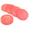 thumbnail image 1 of Uxcell 86mm Wide Mouth Plastic Mason Jar Lids with Silicone Sealing Ring, Pink 1Set/10 Pack, 1 of 5