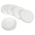 thumbnail image 1 of Uxcell 86mm Wide Mouth Plastic Mason Jar Lids with Silicone Sealing Ring, White 1Set/24 Pack, 1 of 5