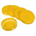 thumbnail image 1 of Uxcell 86mm Wide Mouth Plastic Mason Jar Lids with Silicone Sealing Ring, Yellow 1Set/10 Pack, 1 of 5