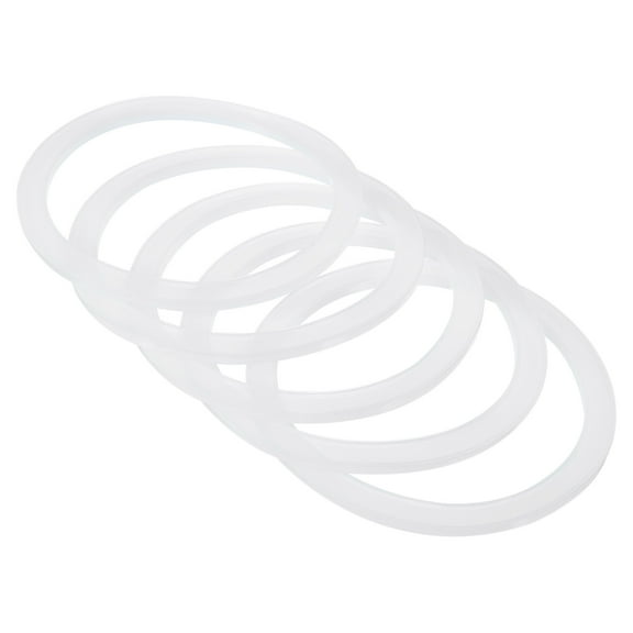 Uxcell 86mm Wide Mouth Silicone Leak-Proof Sealing Rings Translucent 10 Pack
