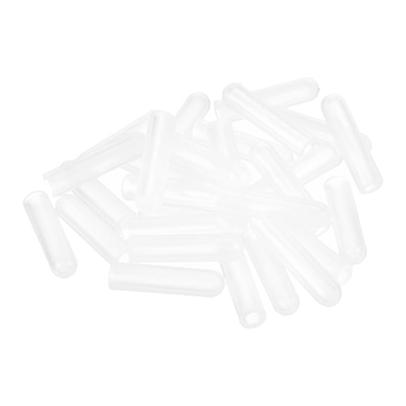 Uxcell 88Pcs Silicone End Caps, 6.8mm(17/64") ID 25mm(1") Height Round Rubber Elastic Screw Thread Protectors Flexible Screw Bolt Covers Caps for Metal Tube Rod Bolt, Clear