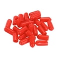 thumbnail image 1 of Uxcell 88Pcs Silicone End Caps, 6mm(1/4") ID14mm(9/16") Height Round Screw Thread Protectors Flexible Screw Bolt Covers Caps for Metal Tube Rod Bolt, Red, 1 of 7