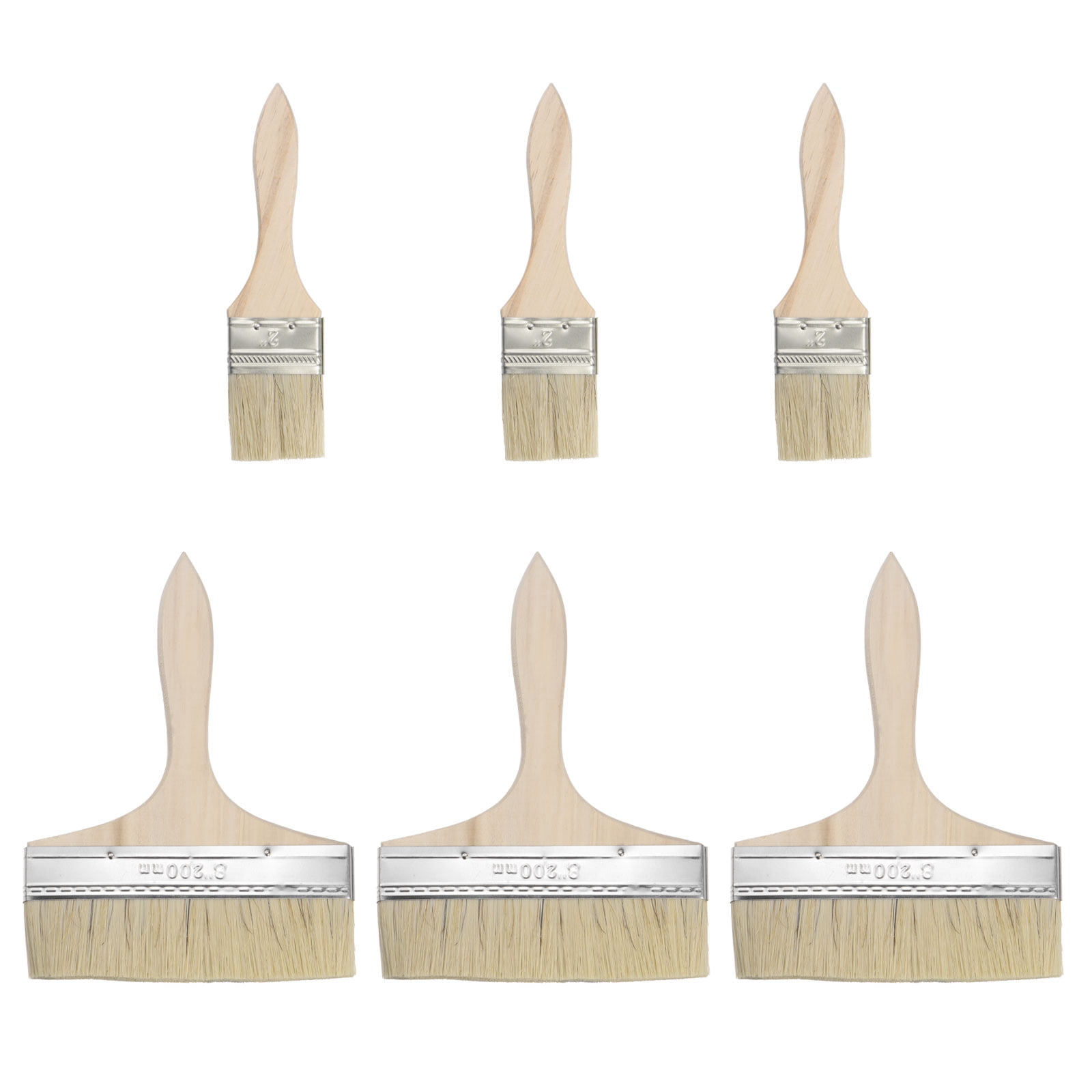 Uxcell 1.5 Width Small Paint Brush Nylon Bristle with Wood Handle Painting  Tool 3 Packs 