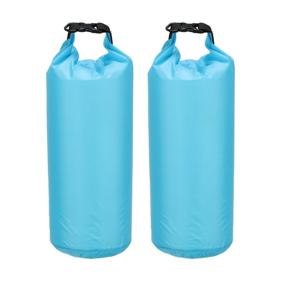 Uxcell 8L Waterproof Dry Bag, Dry Roll Top Lightweight Dry Storage Bag for Kayaking Camping, Sky Blue 2 Pack