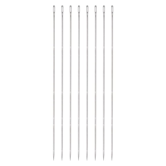 Uxcell 8PCS Upholstery Needle Large Eye Extra Long 12in Sewing Needles Straight Hand Needles Easy to Thread