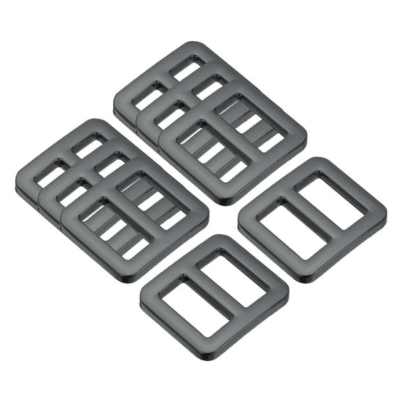 8PCS Zinc Alloy Slide Adjustable Buckle 1/2" Adjuster Webbing Strap Slider for Belt Bags Backpack Replacement Grey