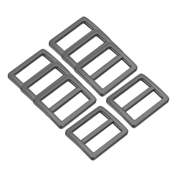 8PCS Zinc Alloy Slide Adjustable Buckle 1" Adjuster Webbing Strap Slider for Belt Bags Backpack  Replacement Grey