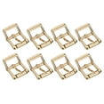 thumbnail image 1 of Uxcell 8Pack 0.87" Single Prong Belt Buckle Square Center Bar Buckles for Leather Craft, Gold, 1 of 7