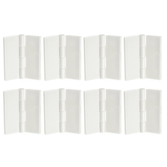 Uxcell 8Pack 1.8x1.5 Inch Acrylic Hinges Mini Hardware Folding Hinge for Box White