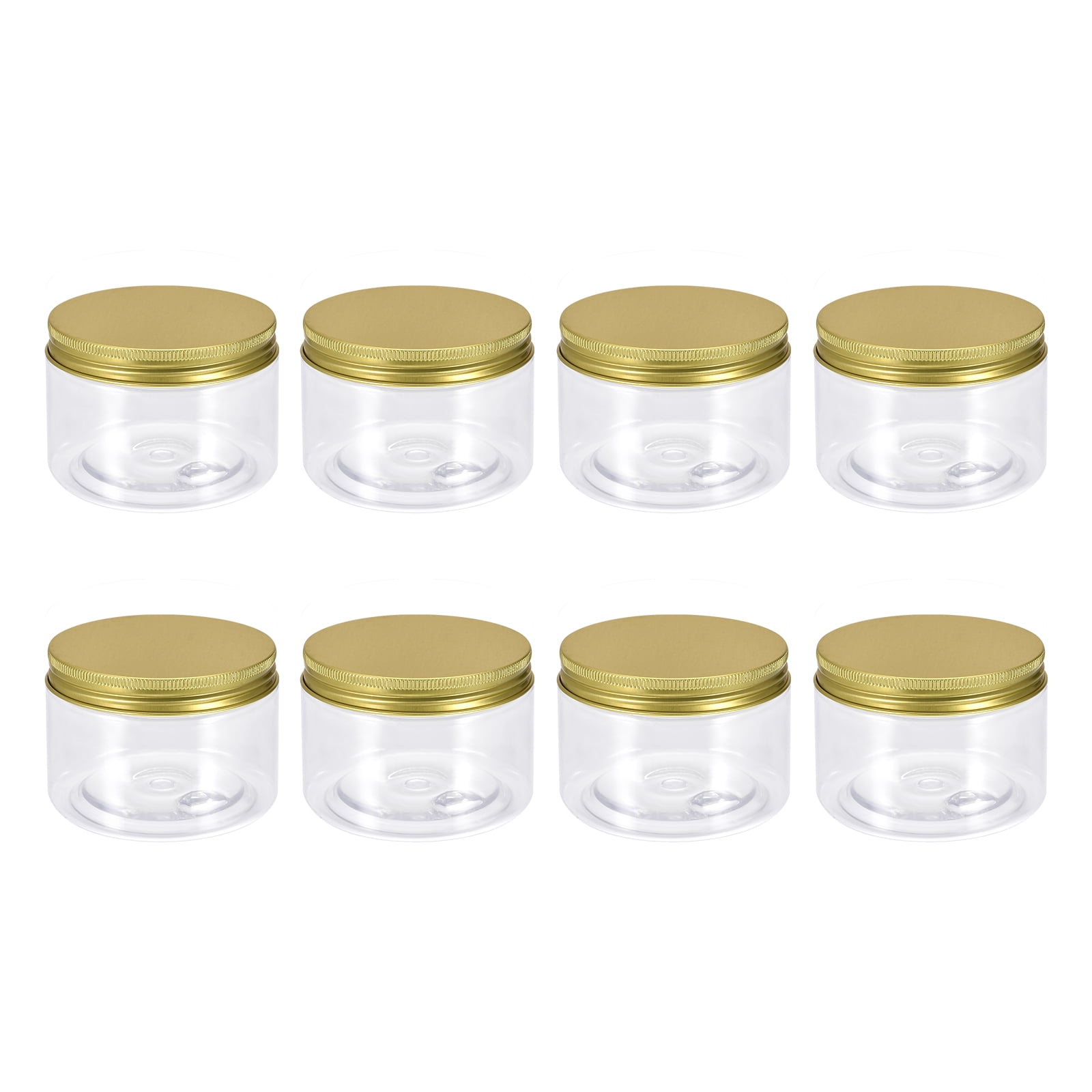 48 PC 4 Bulk Small Plastic Jars with Gold Lid