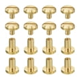 thumbnail image 1 of Uxcell 8Pack Brass Chicago Screw, 8mm Concave Leather Rivets Belt Screw Binding Stud Nail Rivets for Leathercraft, 1 of 6