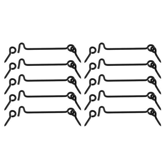 Uxcell Cabin Hook Eye Latch Gate Door Swivel for Wood Window Door Hook 4" 8pcs