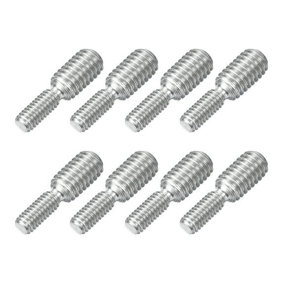 Uxcell 8Pack M4x10mm to M6x10mm Double End Threaded Stud 304 Stainless Steel Screw Bolts