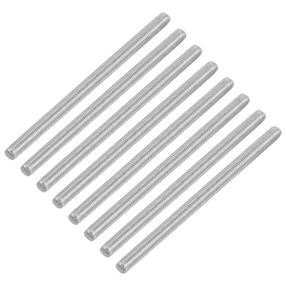 Uxcell 8Pack M5 x 90mm 0.8mm Pitch 304 Stainless Steel Fully Threaded Rod Bar Studs