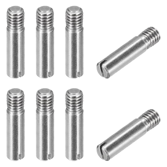 Uxcell 8Pack M6 x 25mm Slotted Cylindrical Pin 304 Stainless Steel Dowel Locating Pin