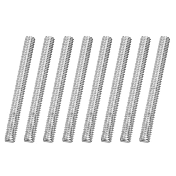 Uxcell 8Pack M6x60mm 316 Stainless Steel Fully All Threaded Rod Studs, 1mm Pitch