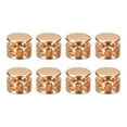 thumbnail image 1 of Uxcell 8Pack Metal Cord Locks, 3mm Double Hole Toggle Spring Stop Cord Locks End Fastener Slider, Gold Tone, 1 of 6
