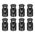 thumbnail image 1 of Uxcell 8Pack Metal Cord Locks, 5mm Single Hole Toggle Spring Stop Cord Locks End Fastener Slider, Black, 1 of 6