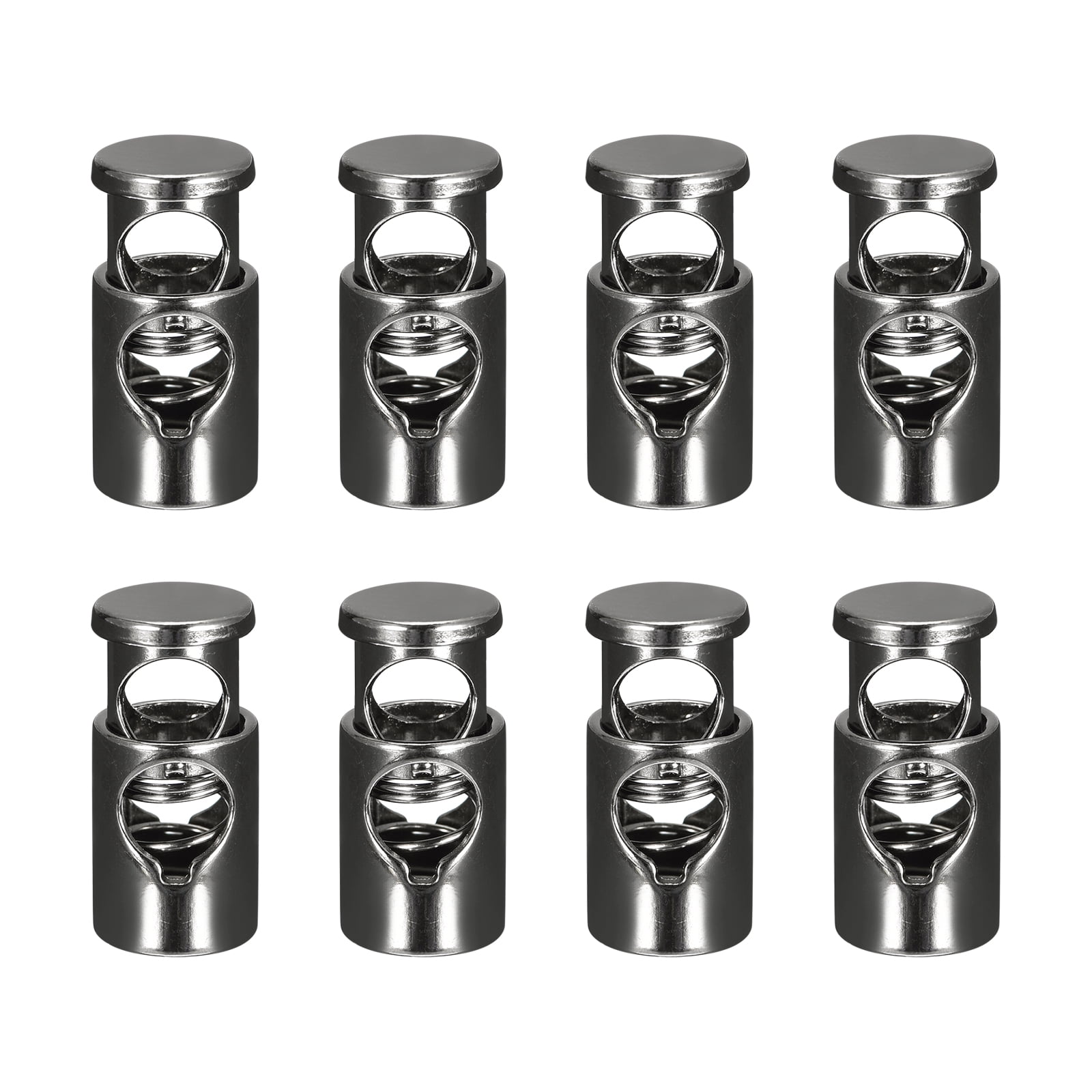 Uxcell 8Pack Metal Cord Locks, 6mm Single Hole Toggle Spring Stop Cord ...