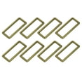 thumbnail image 1 of Uxcell 8Pack Metal Rectangle Ring, 2 x 5/8 Inch Metal Rectangular Buckle for Bag Belt, Bronze, 1 of 5