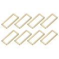 thumbnail image 1 of Uxcell 8Pack Metal Rectangle Ring, 2 x 5/8 Inch Metal Rectangular Buckle for Bag Belt, Gold, 1 of 5