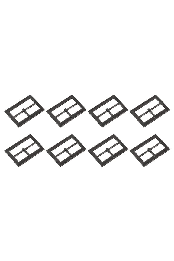 8Pack Metal Roller Buckles, 30mm/1.2" Single Pin Buckle Strap Adjuster, Dark Gray