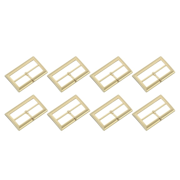 Uxcell 8Pack Metal Roller Buckles, 35mm/1.4" Single Pin Buckle Strap Adjuster, Gold