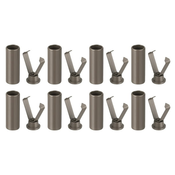 Uxcell 8Pack Shoelace Tips Alloy Shoelace Head, Dark Brown Cylindrical Shoe Lace Ends Cords End Tip for Clothes