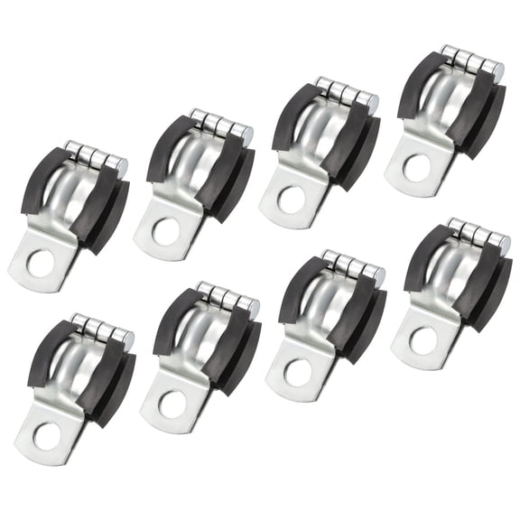 Uxcell 8Pack Split Ring Hanger Pipe Strap Rubber Cushion Pipe Support Fit for 22mm