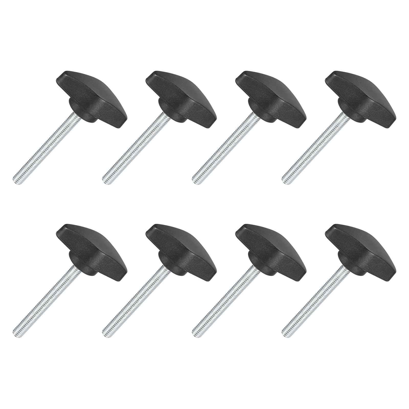 Uxcell 8Pack Tee Wing Knobs Thumb Screws, M5 x 45mm Clamping Screw Knob