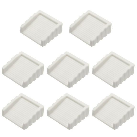 Uxcell 8Pack Two-Way Door Stoppers, 1 Inch Small Cube Doorstops Door Stops for Bottom of Door on Home Office Workshops Carpet Concrete Tile Wood Stoppers Wedge, White