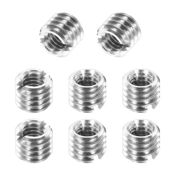 Uxcell 8Pcs 316 Stainless Steel Thread Reducing Nuts, M6x1 Male to M4x0.7 Female 5mm Long Metric Repairing Insert Nut Screw Threaded Adapters Sleeve Reducer Conversion Fastener
