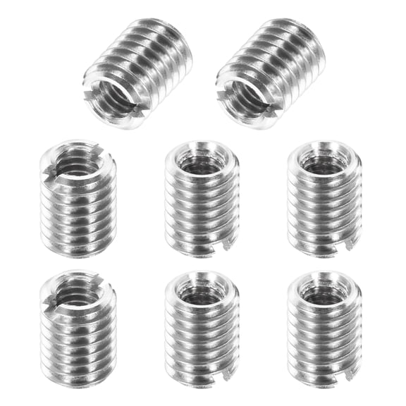 Uxcell 8Pcs 316 Stainless Steel Thread Reducing Nuts, M6x1 Male to M4x0.7 Female 8mm Long Metric Repairing Insert Nut Screw Threaded Adapters Sleeve Reducer Conversion Fastener
