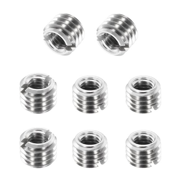 Uxcell 8Pcs 316 Stainless Steel Thread Reducing Nuts, M8x1.25 Male to M5x0.8 Female 4mm Long Metric Repairing Insert Nut Screw Threaded Adapters Sleeve Reducer Conversion Fastener
