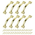 thumbnail image 1 of Uxcell 8Pcs 5.4" Gate Handle with Screw for Kitchen Closet Door, Gold, 1 of 6