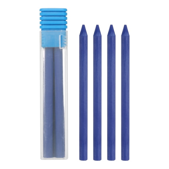 Uxcell 8Pcs 5.6mm 2B Carpenter Pencil Refills, Solid Dry Pencil Refills Break Resistant Refill for Mechanical Carpenter Construction Pencils Art Drafting, Blue