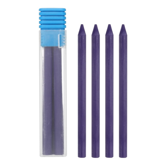 Uxcell 8Pcs 5.6mm 2B Carpenter Pencil Refills, Solid Dry Pencil Refills Break Resistant Refill for Mechanical Carpenter Construction Pencils Art Drafting, Purple